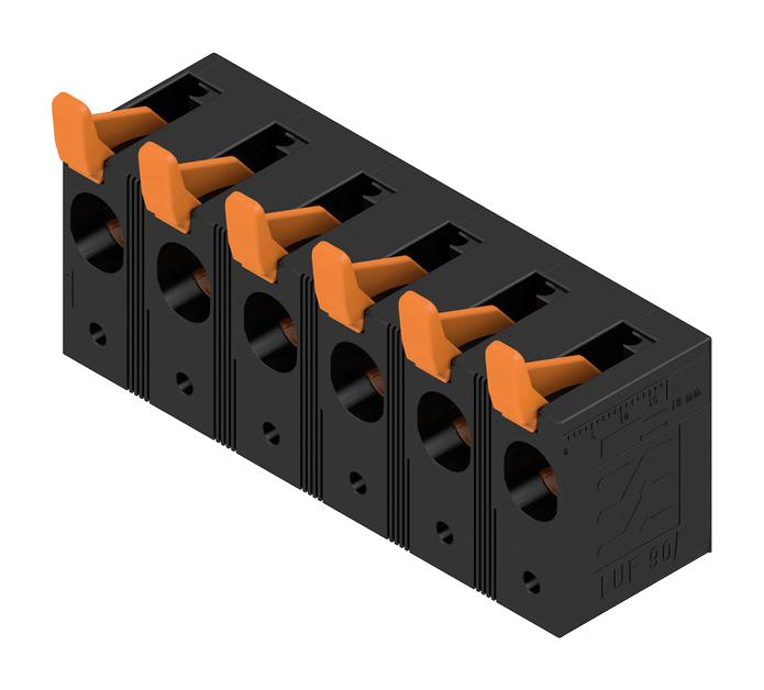 Weidmuller 2492040000 Wtb Terminal Block, 6Pos, 18-4Awg, Th