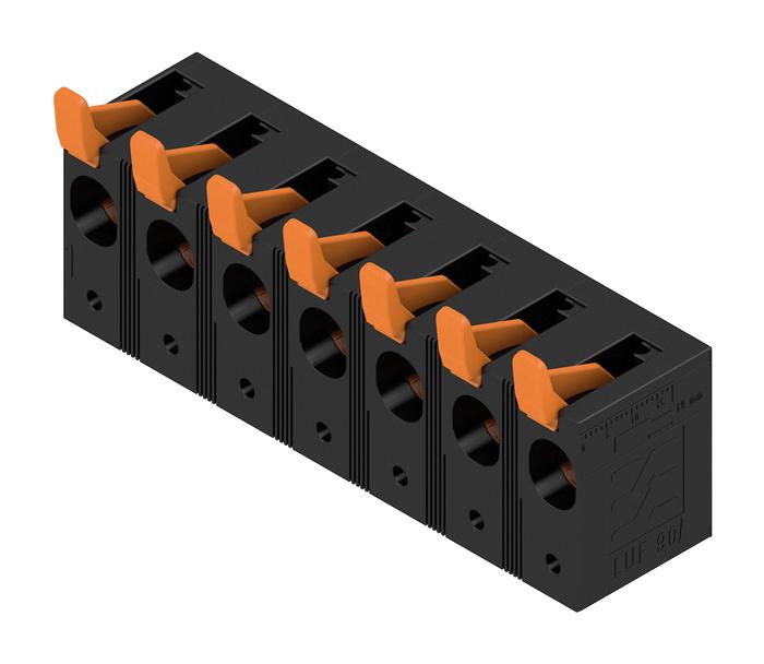 Weidmuller 2492050000 Wtb Terminal Block, 7Pos, 18-4Awg, Th