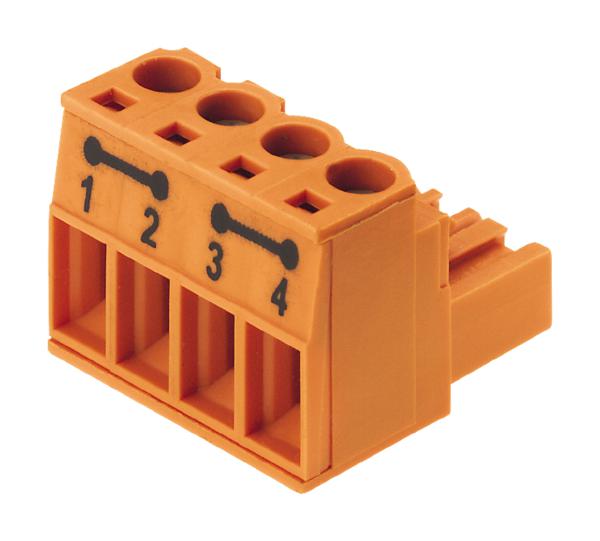 Weidmuller 1839770000 Terminal Block, Pluggable, 4P, 26-12Awg