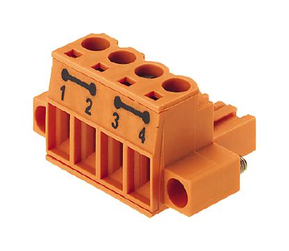 Weidmuller 1846870000 Terminal Block, Pluggable, 4P, 26-12Awg