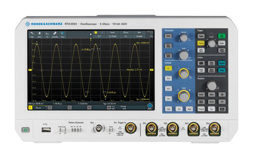 Rohde & Schwarz Rta4K-Com4 Digital Osc, 4-Ch, 1Ghz, 2.5Gsps