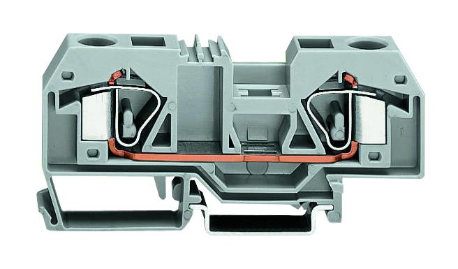 WAGO 283-904 Terminal Block, Din Rail, 2Pos, 24-6Awg