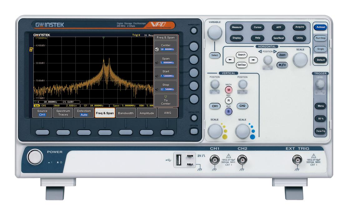 Gw Instek Mdo-2202A Mdo, 200Mhz, 2Ch, 20Mpts, 2Gsps, 1.75Ns