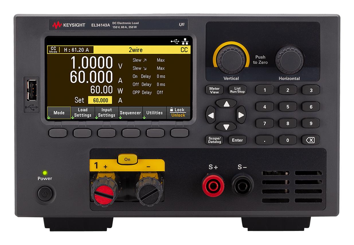 Keysight Technologies El34143A Dc Electronic Load, 150V, 60A, 350W