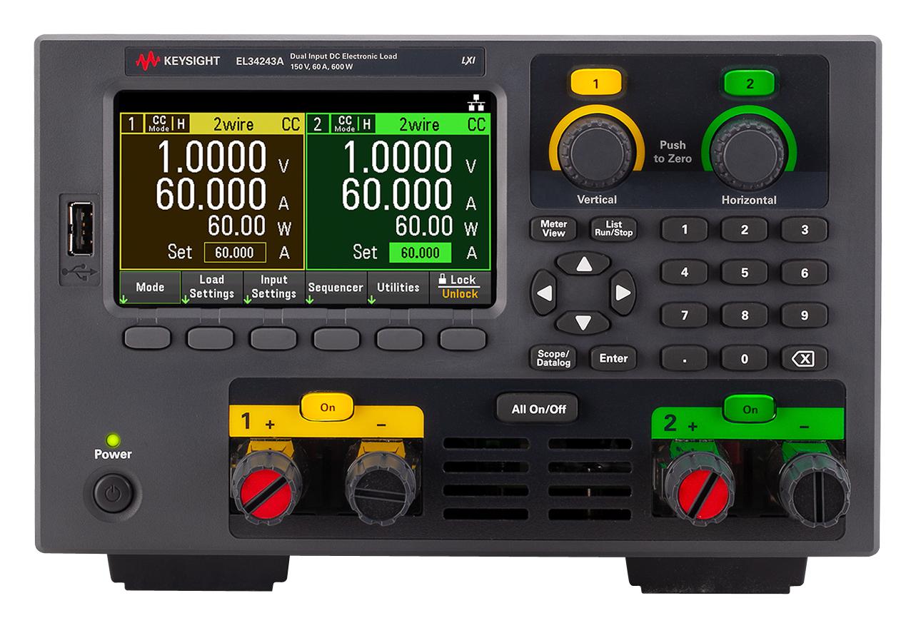 Keysight Technologies El34243A Dc Electronic Load, 150V, 60A, 300W