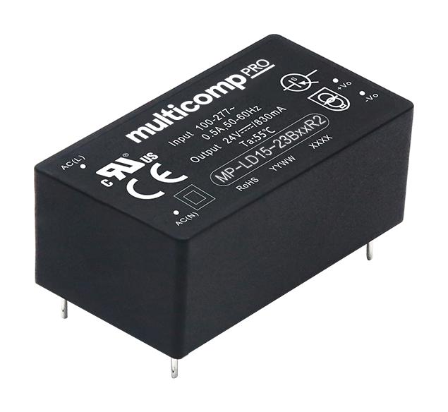 Multicomp Pro Mp-Ld15-23B03R2 Power Supply, Ac-Dc, 3.3V, 4A