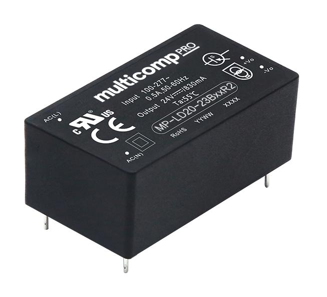 Multicomp Pro Mp-Ld20-23B03R2 Power Supply, Ac-Dc, 3.3V, 4.5A