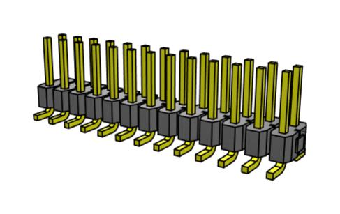 Samtec Tsm-113-01-S-Dv . Connector, Header, 26Pos, 2Row, 2.54mm