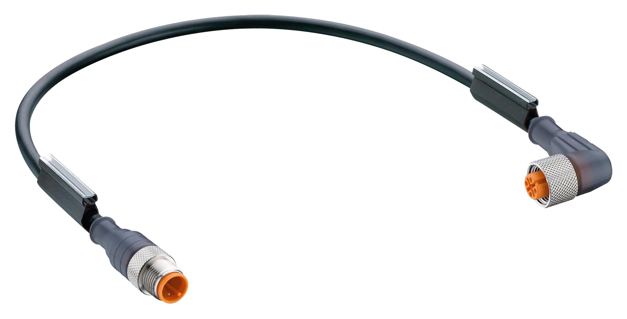 Belden 43776. Sensor Cord, 4P M12 Plug- M12 Rcpt, 2M