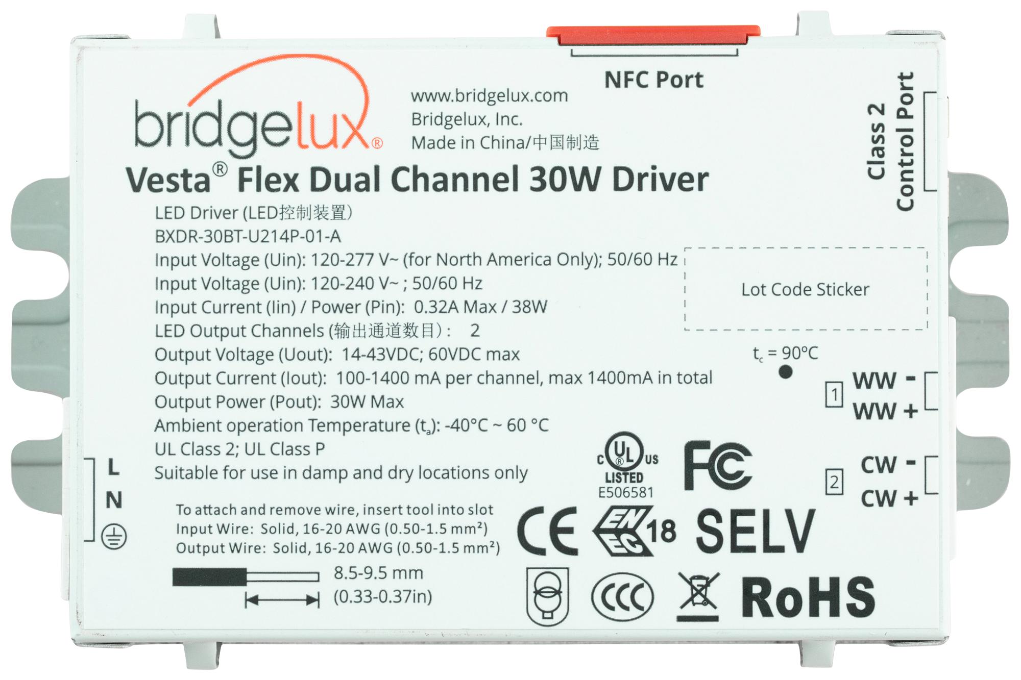 Bridgelux Bxdr-30Bt-U214P-01-A Driver Module, Pwm, Rj45, 30W, Brick