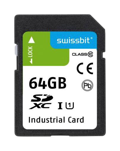 Swissbit Sfsd064Gl2Am1To-I-Pl-22P-Std Sdhc / Sdxc Flash Memory Card, 64Gb