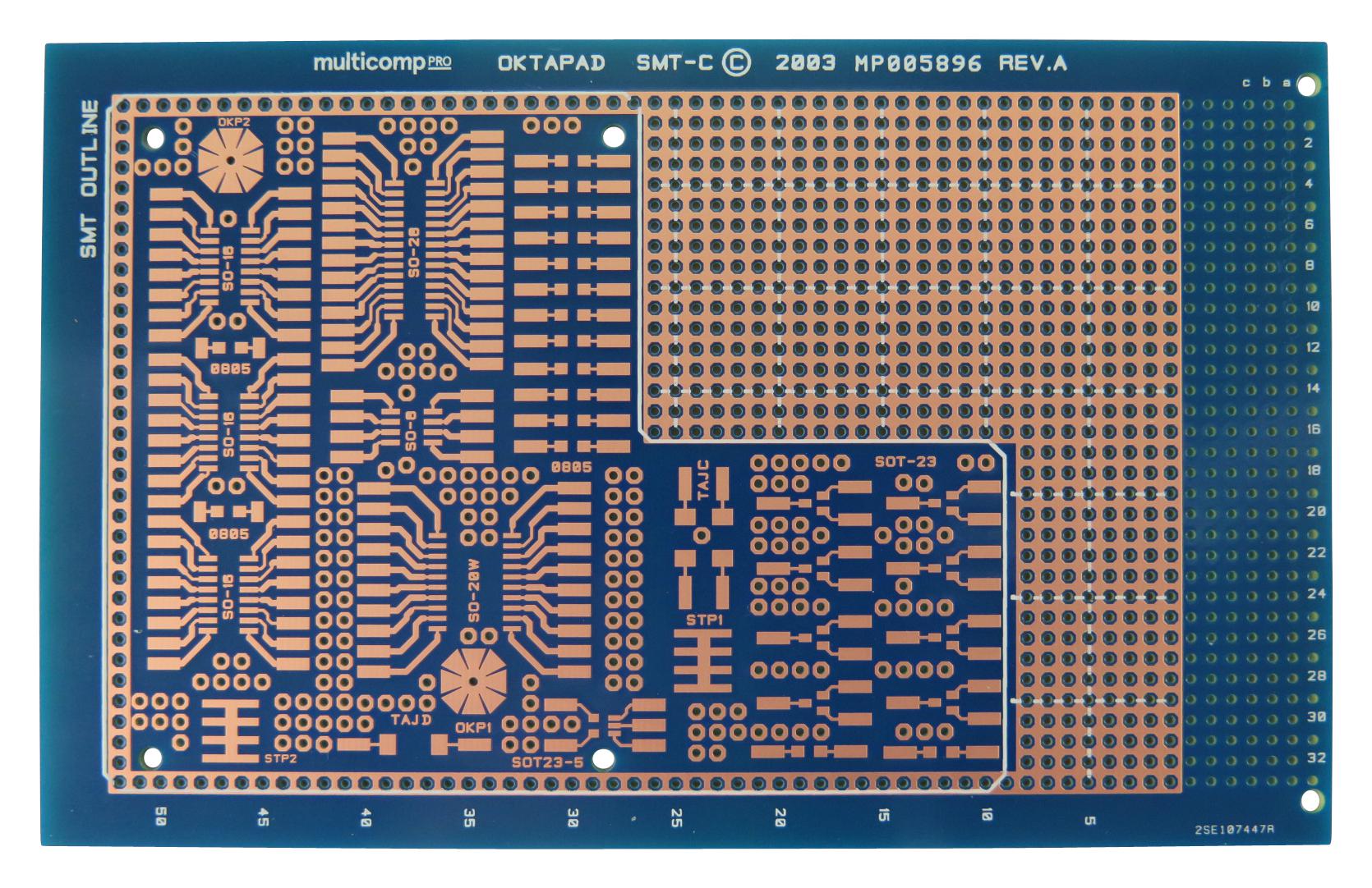 Multicomp Pro Mp005896 Pcb Smt-C 100X160 S Euro Double Sided