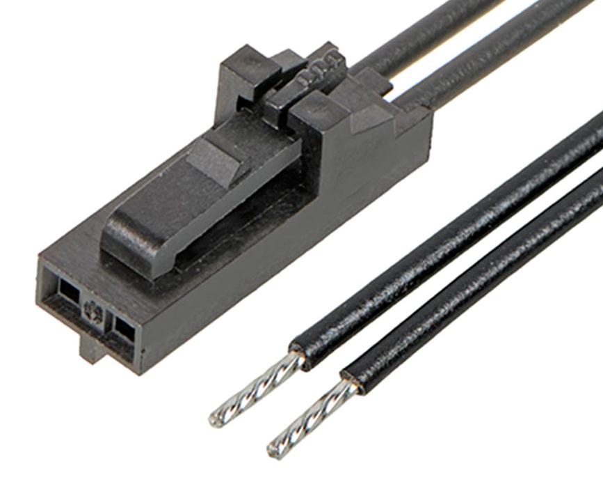 Molex 216271-1020 Wtb Cord, 2P Sl Rcpt-Free End, 50mm