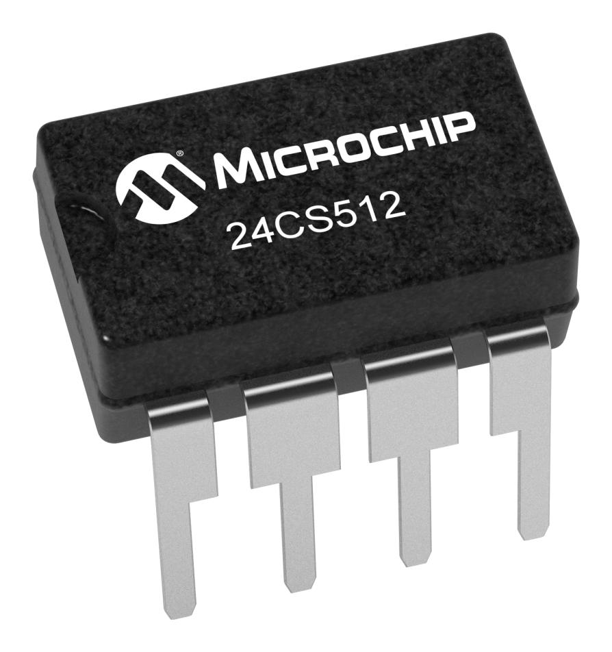 Microchip Technology Technology 24Cs512-E/p Eeprom, 512Kbit, -40 To 125Deg C