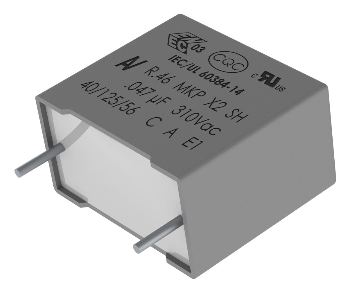 KEMET R463I347050H7M Suppression Capacitor, 0.47Uf, Class X2, 310V