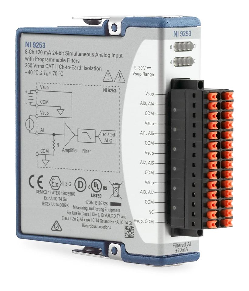 NI/emerson 785989-01 NI-9253, Current O/p Mod, C Series/24Bit