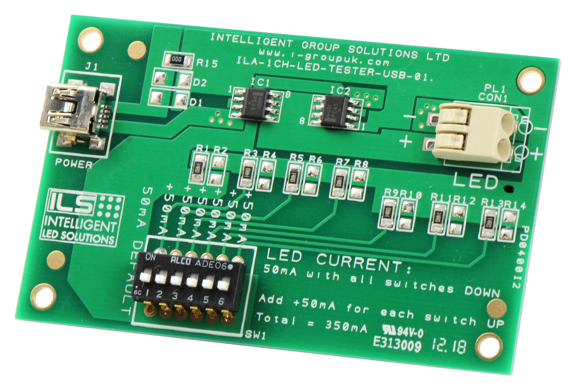 Intelligent Led Solutions Ila-1Ch-Led-Tester-Usb-01 Led Tester, 5V, 0.35A