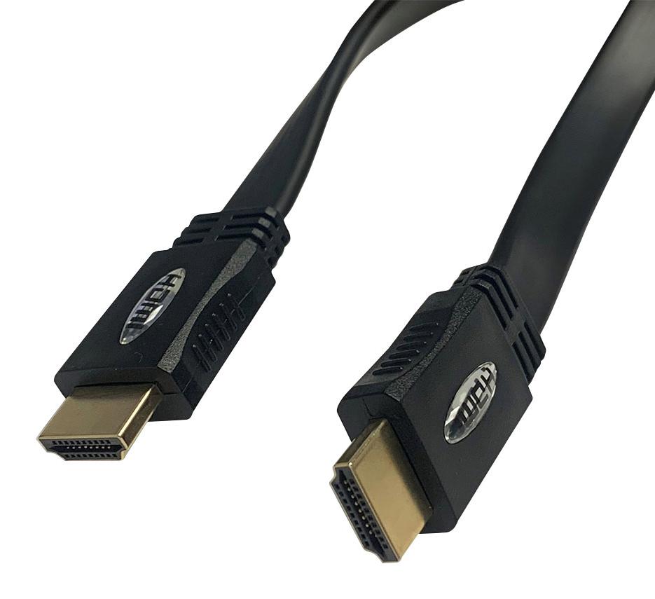 Videk 2410Hqf-2 Cable, Flat Hdmi Plug-Plug, 2M, Blk