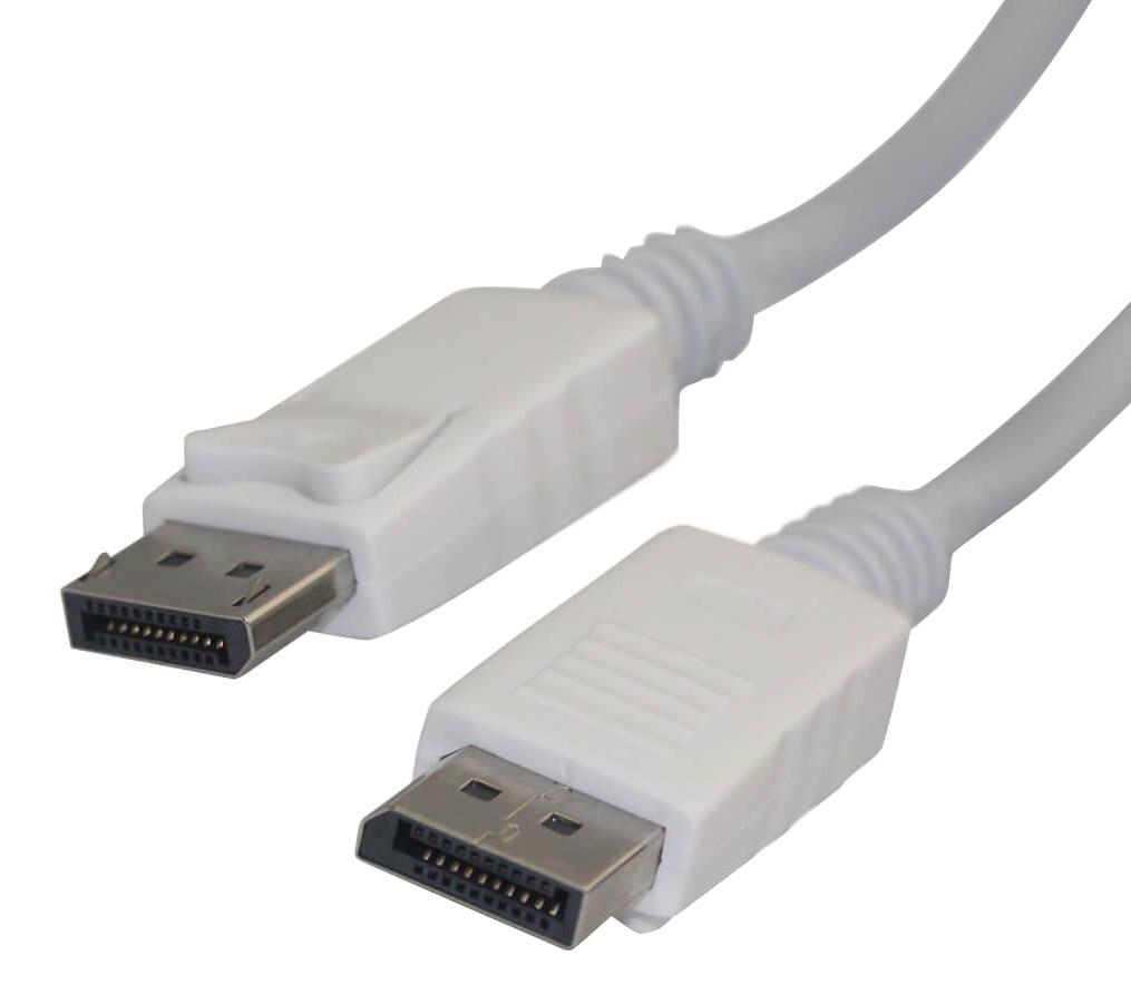 Videk 2409-1W Cable, Displayport Plug-Plug, 1M, White