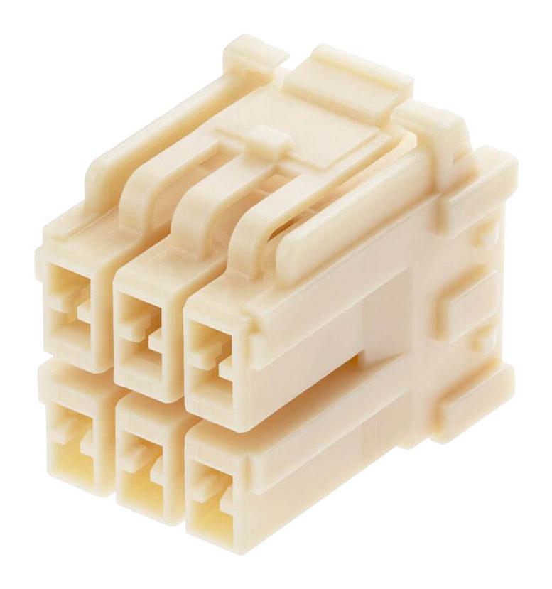 Molex 212209-2020 Connector Housing, Rcpt, 2Pos, 2Row, Natural