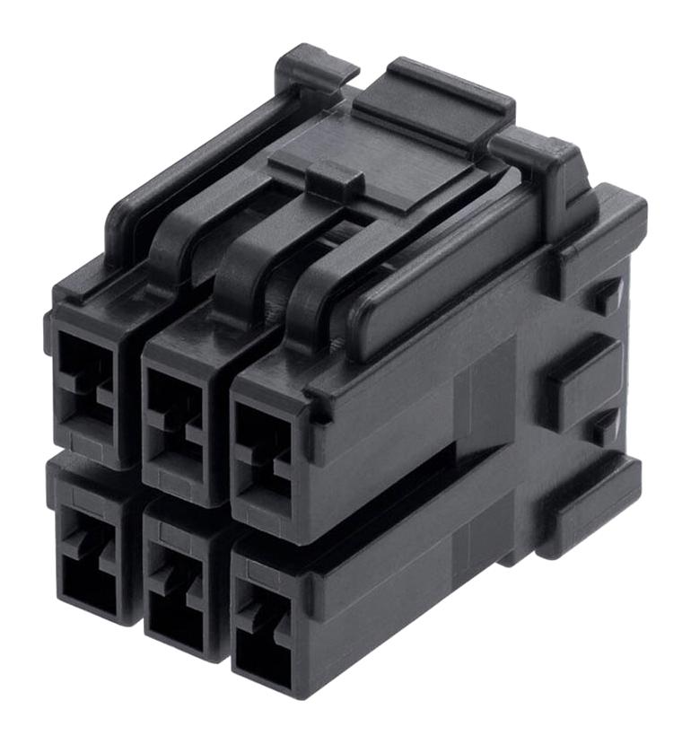 Molex 212209-2041 Connector Housing, Rcpt, 4Pos, 3.3mm, Blk