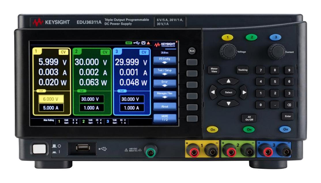 Keysight Technologies Edu36311A Dc Power Supply, Prog, 3 Output, 5A, 6V