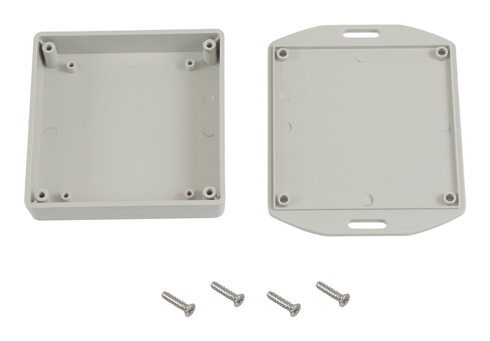 Hammond 1551Xflgy Enclosure, Abs, 80mm X 80mm X 80mm, Grey