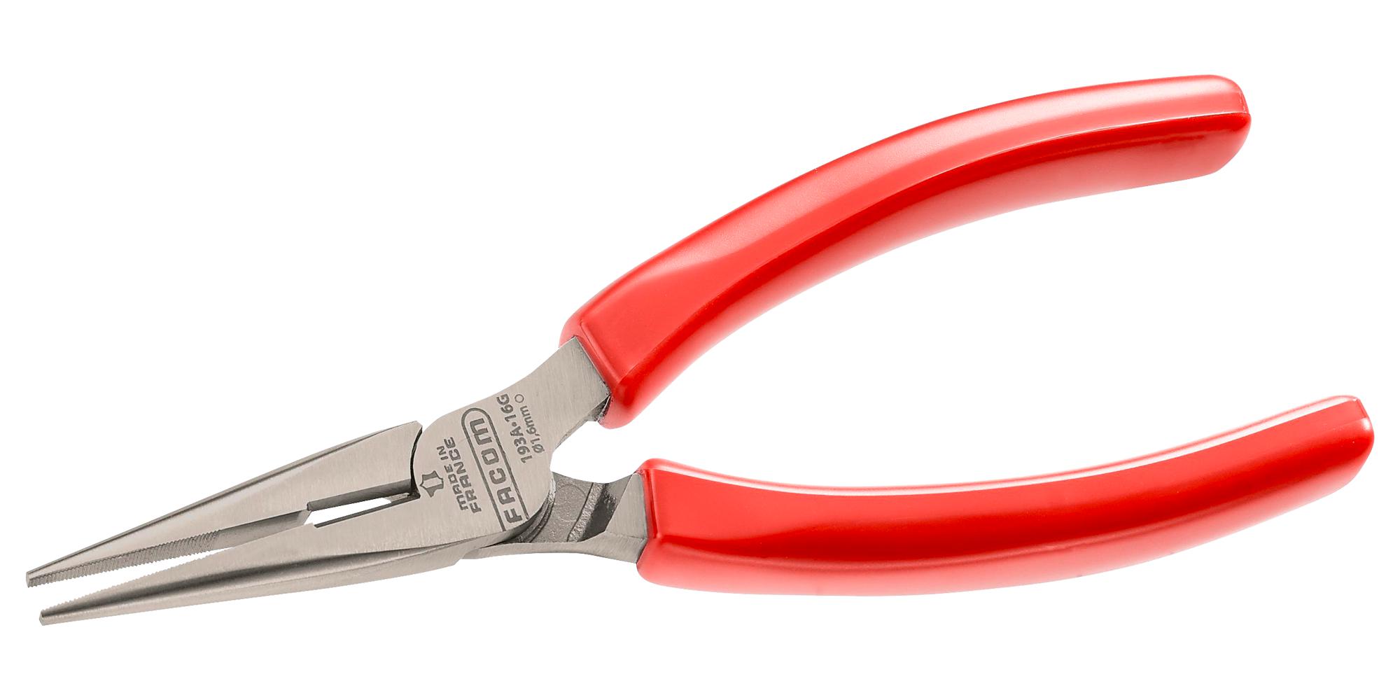 Facom 193A.16G Plier, Short Half Round Nose, 160mm