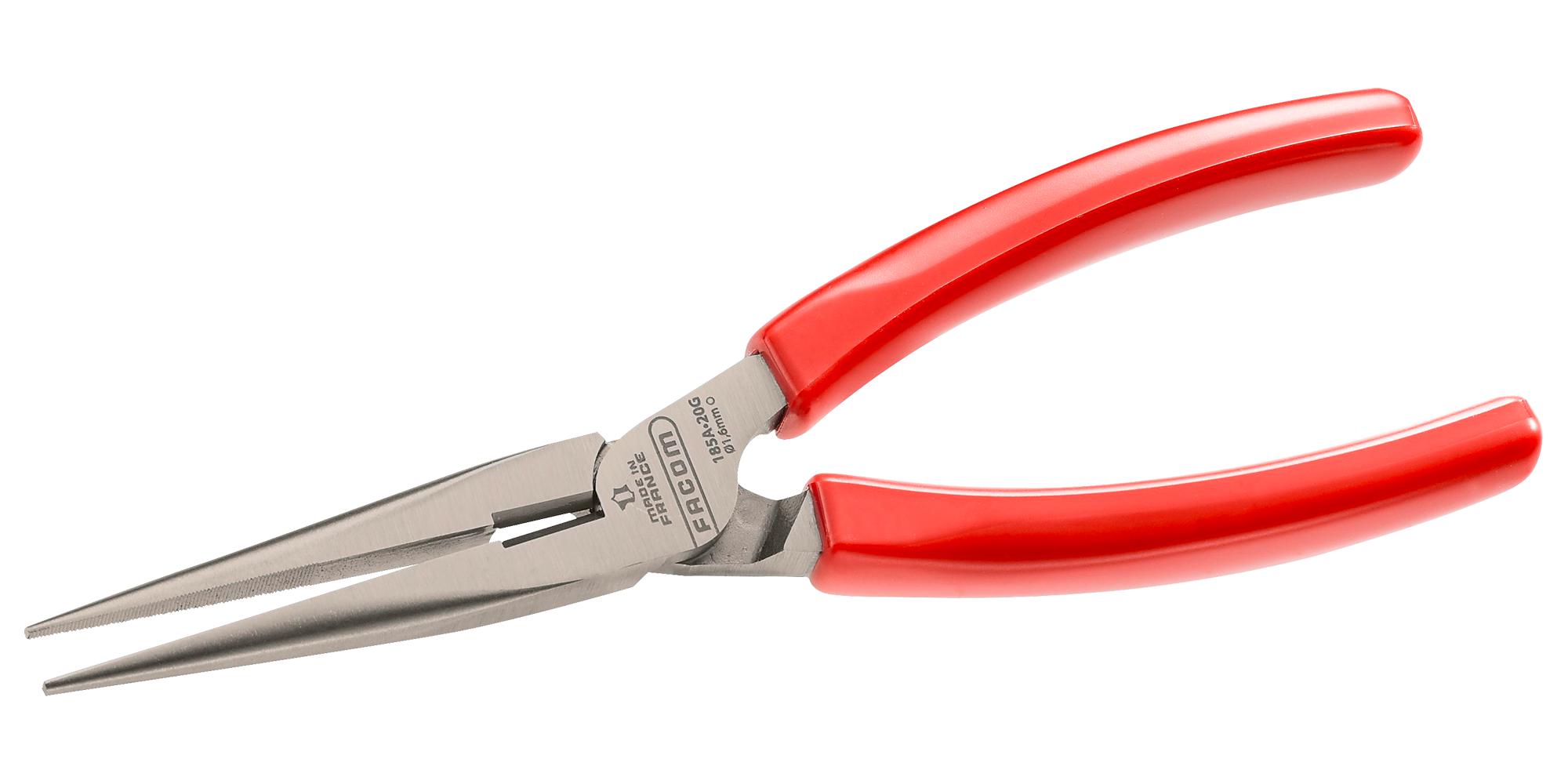 Facom 185A.20G Plier, Long Half Round Nose, 200mm