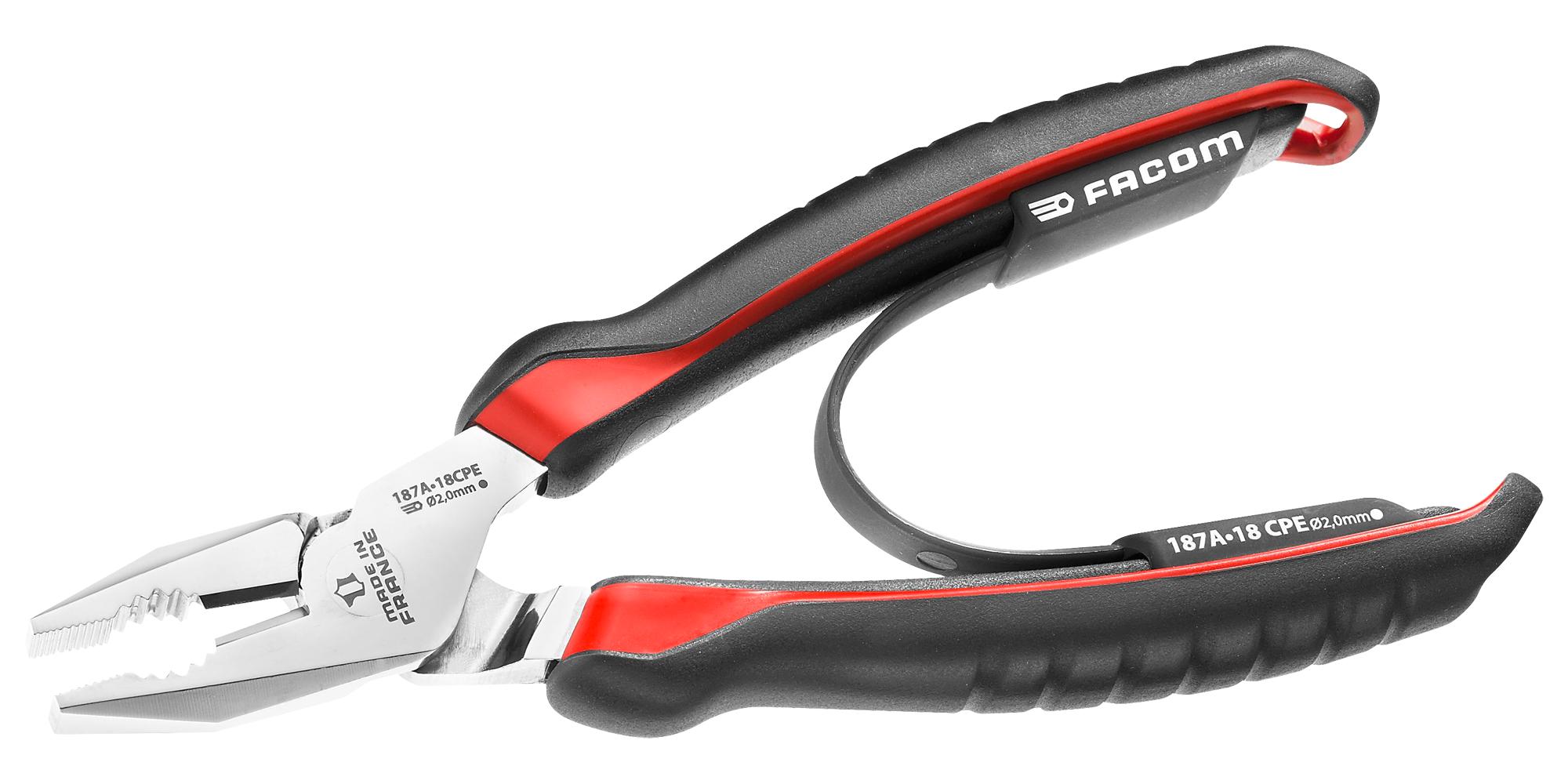 Facom 187A.18Cpe Combination Plier, 2mm, 185mm L