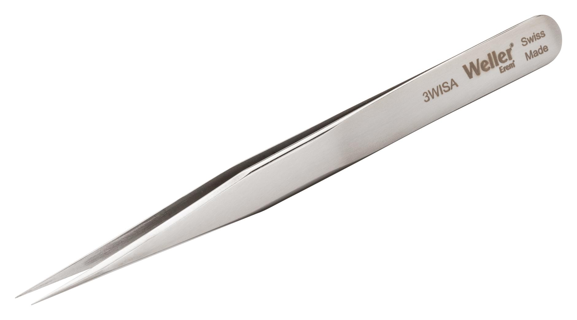 Weller Erem 3Wisa Tweezer, Fine, Straight/pointed, 121mm