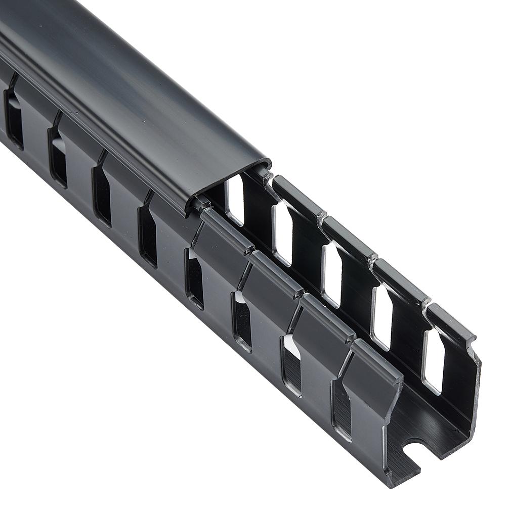 Betaduct 10010000Y Open Slot Duct, Pvc, Black, 130X107mm