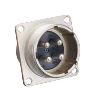 Hirose Jr25Rh-4P Circular Connector, Rcpt, 4Pos, Flange