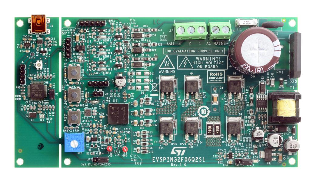 STMicroelectronics Evspin32F06Q2S1 Eval Board, 3Ph Pmsm/bldc Motor Inverter