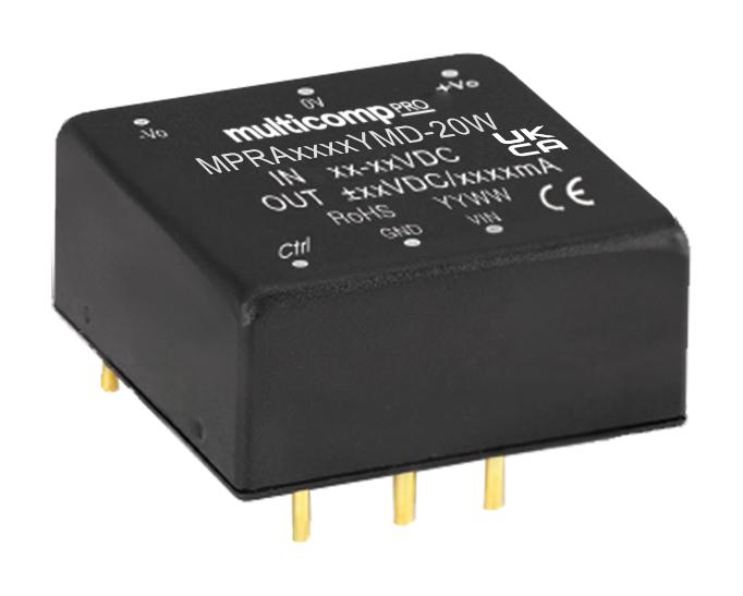 Multicomp Pro Mpra2405Ymd-20W Dc-Dc Converter, 2 O/p, 20W