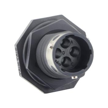 Souriau Utgx7104P Circular Connector, Rcpt, 4Pos, Jam Nut