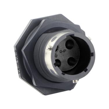 Souriau Utgx7124P Circular Connector, Rcpt, 4Pos, Jam Nut