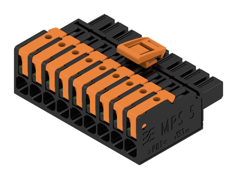 Weidmuller 2741740000 Terminal Block, Pluggable, 9Pos, 14Awg