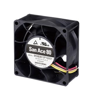 Sanyo Denki 9Hvb0812P1G001 Axial Fan, 80mm X 38mm, 57.6W, 12Vdc