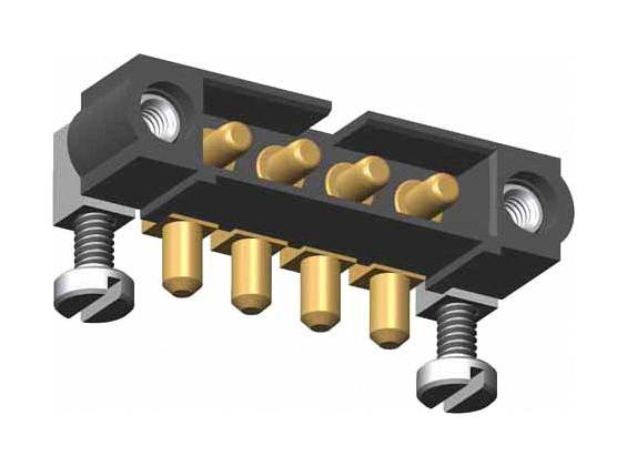 Harwin M80-5000000M5-04-Pm3-00-000 Connector, Header, 4Pos, 1Row, 4mm