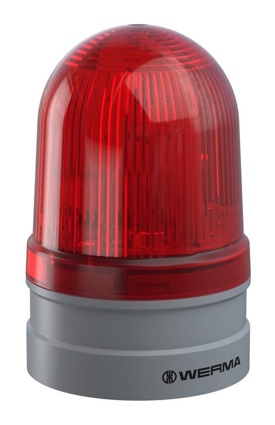 WERMA 26112060 Beacon, Twinflash, Red, 230Vac, Push-In