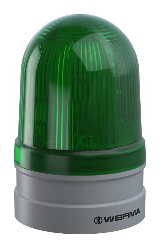 WERMA 26121070 Beacon, Twinlight, Green, 24V, Push-In