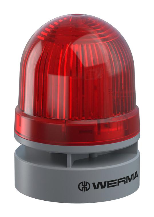 WERMA 46011075 Beacon, Twinlight, Red, 95Dba, Push-In