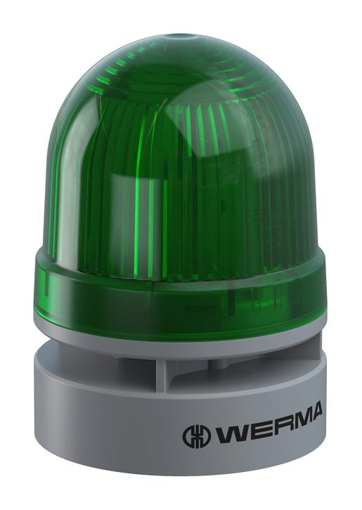 WERMA 46021075 Beacon, Twinlight, Green, 95Dba, Push-In