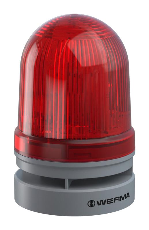 WERMA 46111070 Beacon, Twinlight, Red, 110Dba, Push-In