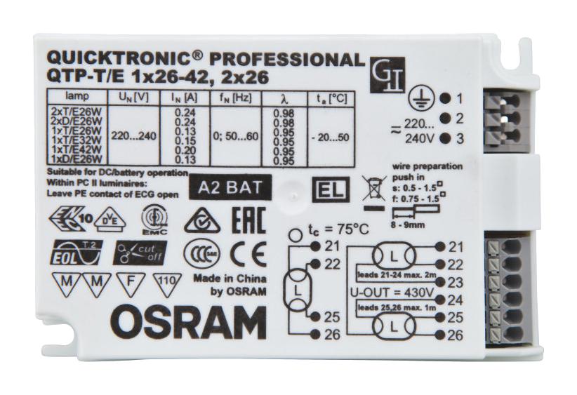 Ledvance 4008321537089 Ecg, Cfl, 103X67X31mm, 240Vac