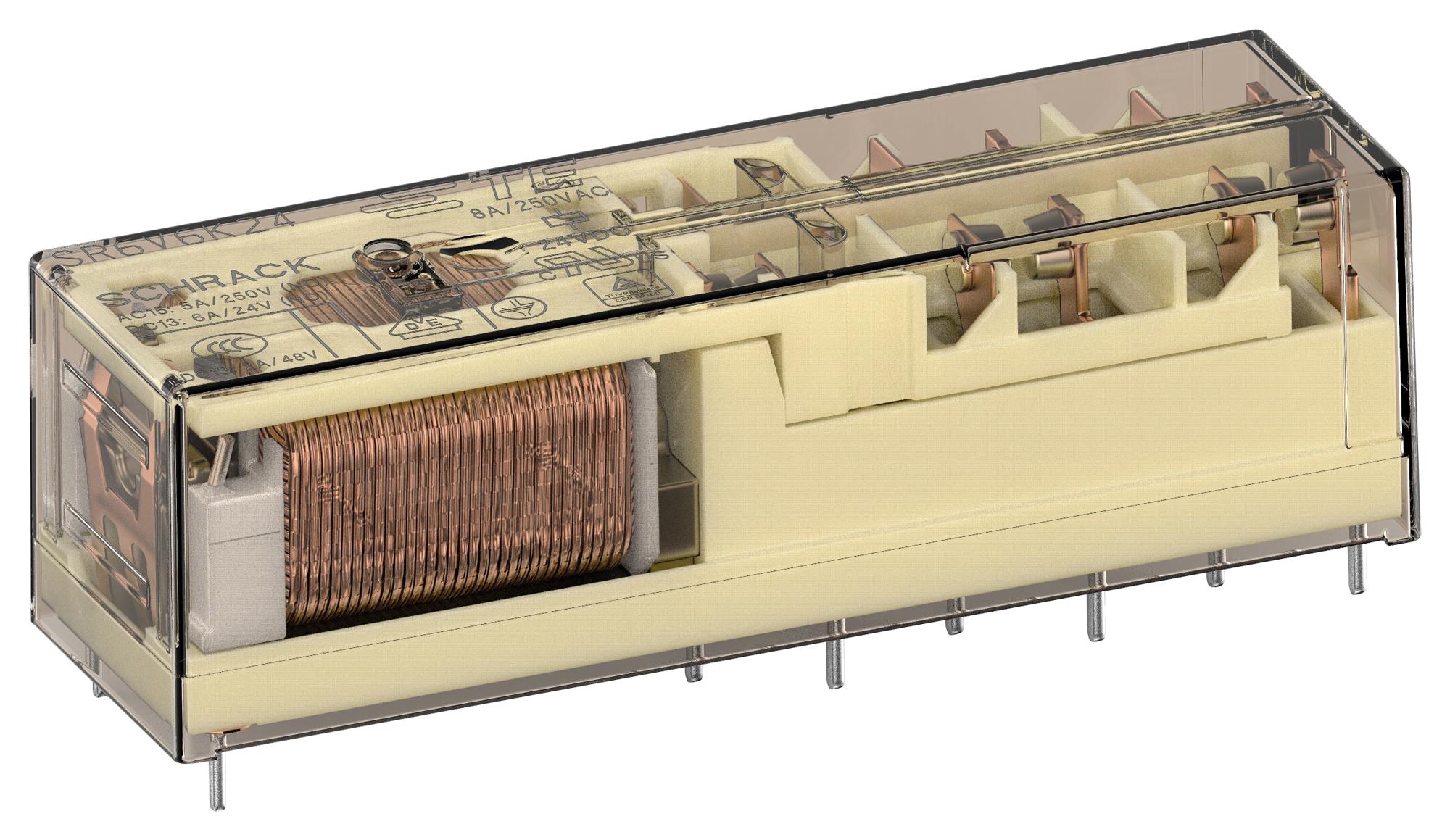 Schrack / Te Connectivity V23050A1005A533 Power Relay, 3Pst-No/nc, 5Vdc, 8A, Tht