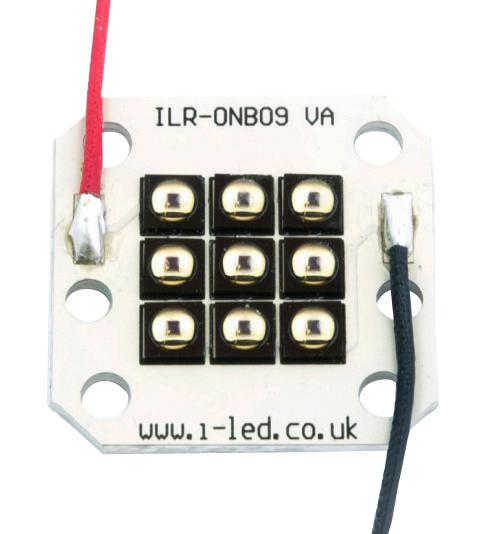 Intelligent Led Solutions Ilr-Io09-85Ml-Sc201-Wir200. Ir Led Module, 9 Chip, 850Nm, Square Pcb