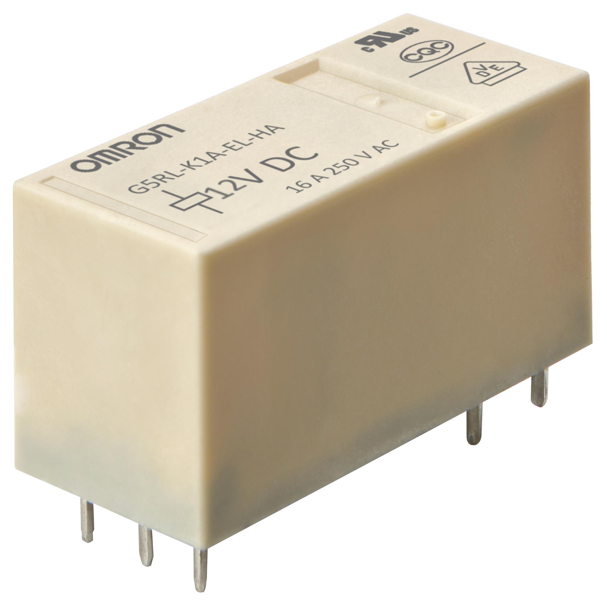 Omron Electronic Components G5Rl-K1A-El-Ha  Dc12 Power Relay, Spst-No, 12Vdc, 16A, Tht