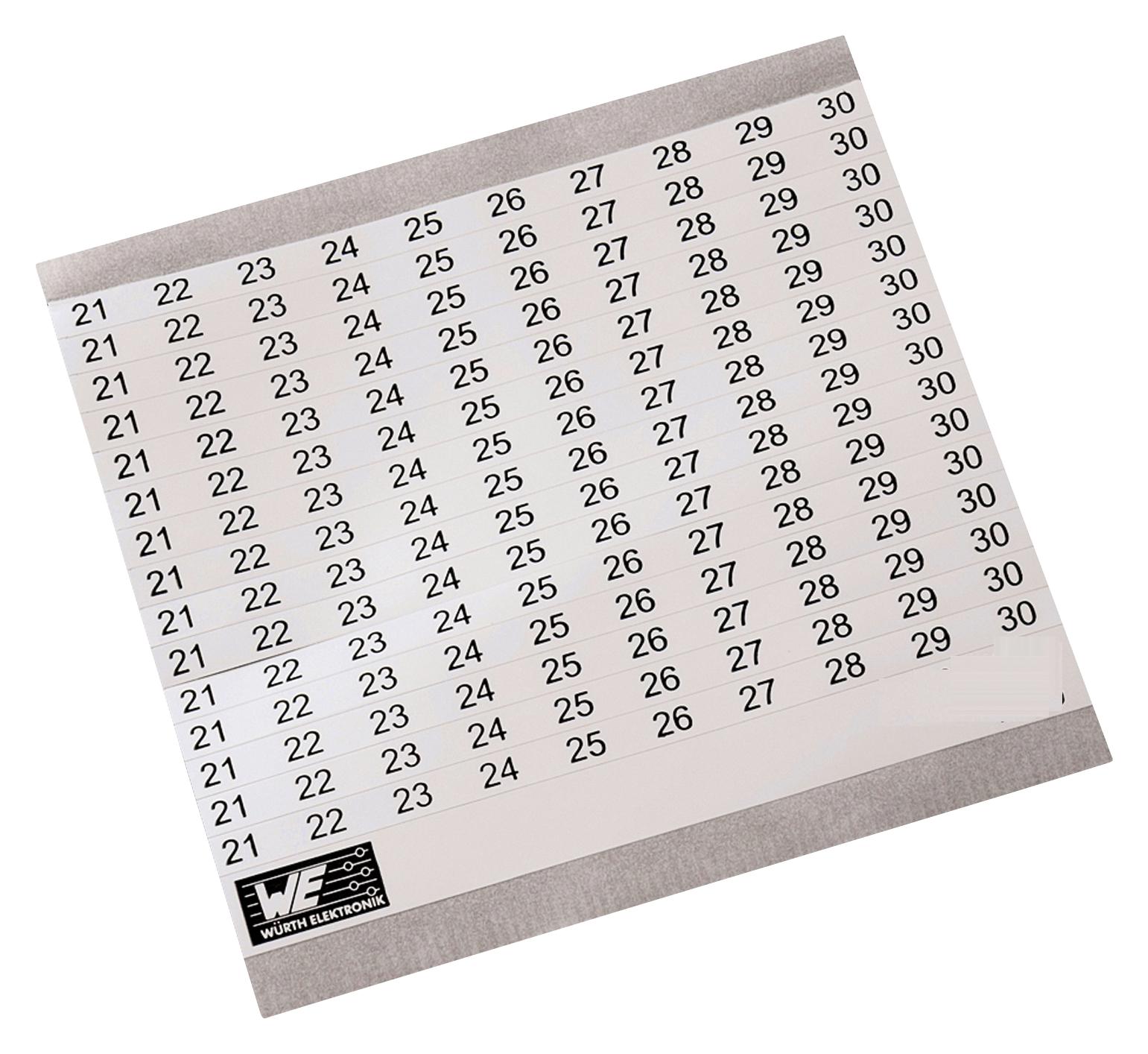 WÃ¼rth Elektronik 691900110301 Terminal Block, Label, 21-30, 3.5mm